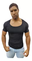 Camisas Básica Slim Gola Canoa Elastano Manga Curta Sjons