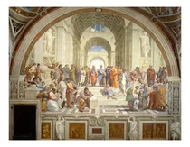 Tela Canvas P/ Quadro Raphael Escola De Atenas 148x115