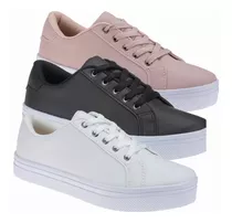 Kit 3 Par Tenis Feminino Casual Sapatenis Feminino Original