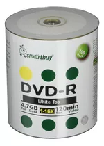 Paquete De 100 Dvd-r 4.7 Gb 16x Parte Superior Blanca (...