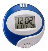 Reloj Digital Pared Azul Escritorio Alarma Fecha 3885a