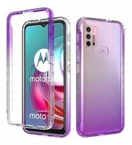 Funda 2 En 1 Rudo Para Modelos Motorola Bicolor Transparente