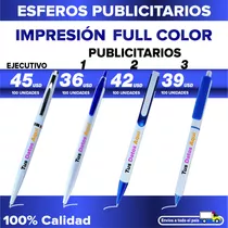 Esferos Publicitarios 100% Personalizados Full Color