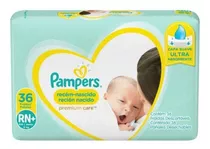 Pañales Pampers Premium Care X36 - Talle Rn+ (hasta 6kg)