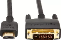 Amazon Basics Cable Adaptador Hdmi A Dvi, Negro, 3 Pies/1 Mt