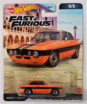 Alfa Romeo Giulia Rápido Y Furioso 5/5 Hot Wheels Premium R Color Naranja