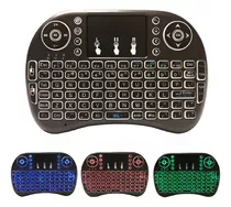 Mini Teclado Retroiluminado Touchpad Mouse Smart Tv Box Y Pc Color Del Teclado Negro