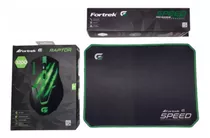 Kit Mouse Gamer 3200dpi Raptor + Mouse Pad 320x240 Fortrek