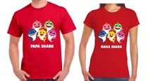 Set Par Playeras Baby Shark Familia Fiesta