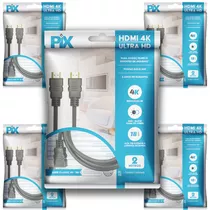 Kit 10 Cabo Hdmi 2m 4k 2.0 Atacado 2 Metros Ultra Hd Pc Not