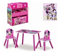 Mesa,sillas Y Juguetero,stikers Infantil Minnie Mouse Disney