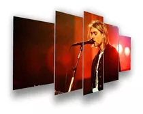 Quadro Mosaico 5 Peças Nirvana Kurt Cobain Idolo Rock