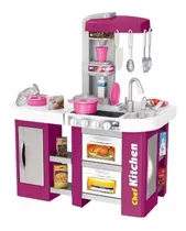 Cocinita Cocina Infantil Luz Y Sonido 53 Pzs Alto 72 Cm