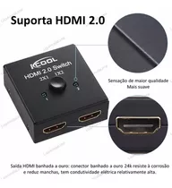 Hub Hdmi Switch 4k 1x2 2x1 Para Tv Computador Ps5 Xbox 360