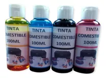 Tintas Comestible Para Impresora Epson 100ml Kit 4 Colores 
