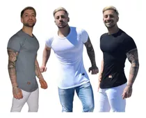 Pack X 3 Remerones Hombre Entallado Long Fit Slim Remera 222