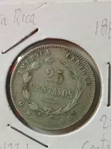 Moneda 25 Centavos 1886 Costa Rica 