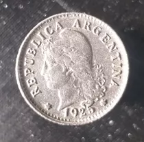 M55 Argentina Moneda 5 Centavos 1925 Cj# 156 Niquel Excel.