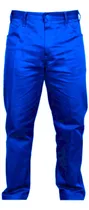 Calça De Brim 1/2 Elástico Azul Royal Uniforme Profissional 