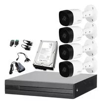 Dahua Kit De Seguridad Cctv 4 Cámaras 1 Mp Alta Calidad Seguridad Exterior Cctv+ Disco Duro 500 Gb Fácil Instalación Dh-kit/xvr1b04-i Circuito Cerrado