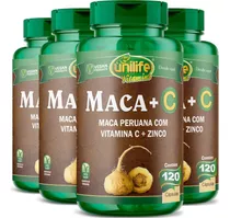 4x Maca Peruana C Vitaminas Original 480 Cáps C Nf