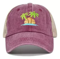 Hepandy Palm Tree Trucker Sombreros, Gorras Béisbol Malla Y