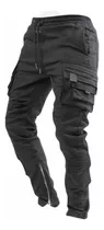 Pantalón Jogger Dril Stretch Cargo Multi Bolsillos Hombre