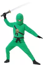 Charades Child's Ninja Avenger Traje De Traje, Verde Jade,