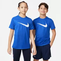 Remera Para Niño/a Nike Drifit Trophy Azul