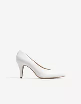 Zapato Stiletto Blanco Con Taco Aguja Talles 36 Y 37