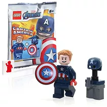 Capitão Em Minifigura Lego Marvel Avengers Super Heroes