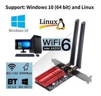 Adaptador Wi-fi 6 2.4g/5ghz Intel Ax200 Com Bluetooth 5.2