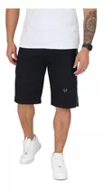 Bermuda Short Moletom Masculina Academia Casual Com Ziper