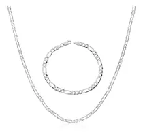 Set Cadena + Pulsera Cartier Chapado Plata 925 4mm Collar