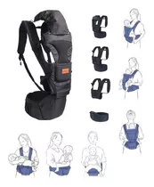 Mochila Porta Bebe  15kg Hipseat Faja Lumbar Asiento Capucha