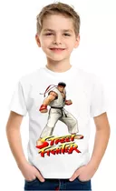 Camiseta Camisa Street Fighter Todos Personagens Criança 