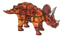 Quebra-cabeça Planet Adventure 3d Triceratops - 52 Peças Mdf