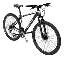 Bicicleta Mtb Overtech R29 Acero 21v Freno A Disco Pp Color Negro/blanco/blanco Tamaño Del Cuadro M