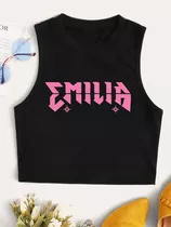 Top Emilia Crop Remera Corta Dark Aesthetic Cute Kawaii Mp3