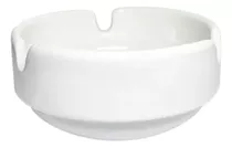 Cenicero De Porcelana Blanca 3 Cavidades Para Bar 9 Cm X 1 U