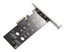 Adaptador M.2 Pcie Duplo, M2 Ssd Nvme (chave M) Ou Sata (cha