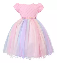 Vestido Luxo Festa Infantil Tema Circo Rosa Candy Colors