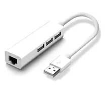 Hub Usb A 3 Puertos Usb 2.0 Adaptador Con Lan Ethernet Rj45