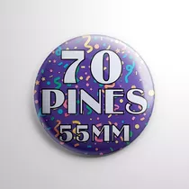 Pin Personalizado 55mm, Pack 70u P/ Evento, Souvenir, Egreso