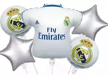 Globo Real Madrid Metalizado Futbol Cumpleaños Juego Pelota