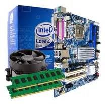 Kit Placa Mãe 775 Processador C2d + 8gb Memória Ddr2 +cooler