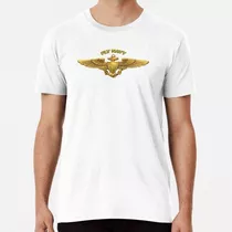 Remera Alas De Piloto Fly Navy Algodon Premium