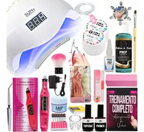 Kit Unha Gel Acrigel Nail + Cabine Bivolt + Lixas + Gel Uv