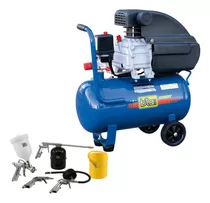 Compresor Portátil 25 Lts 2 Hp Bta + Kit 5 Piezas Neumatica