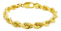 Pulso Pulsera Torzal Torsal Oro 10k Kilates 21cm 6.2mm Italy Color Dorado Diámetro 7   Largo 21  